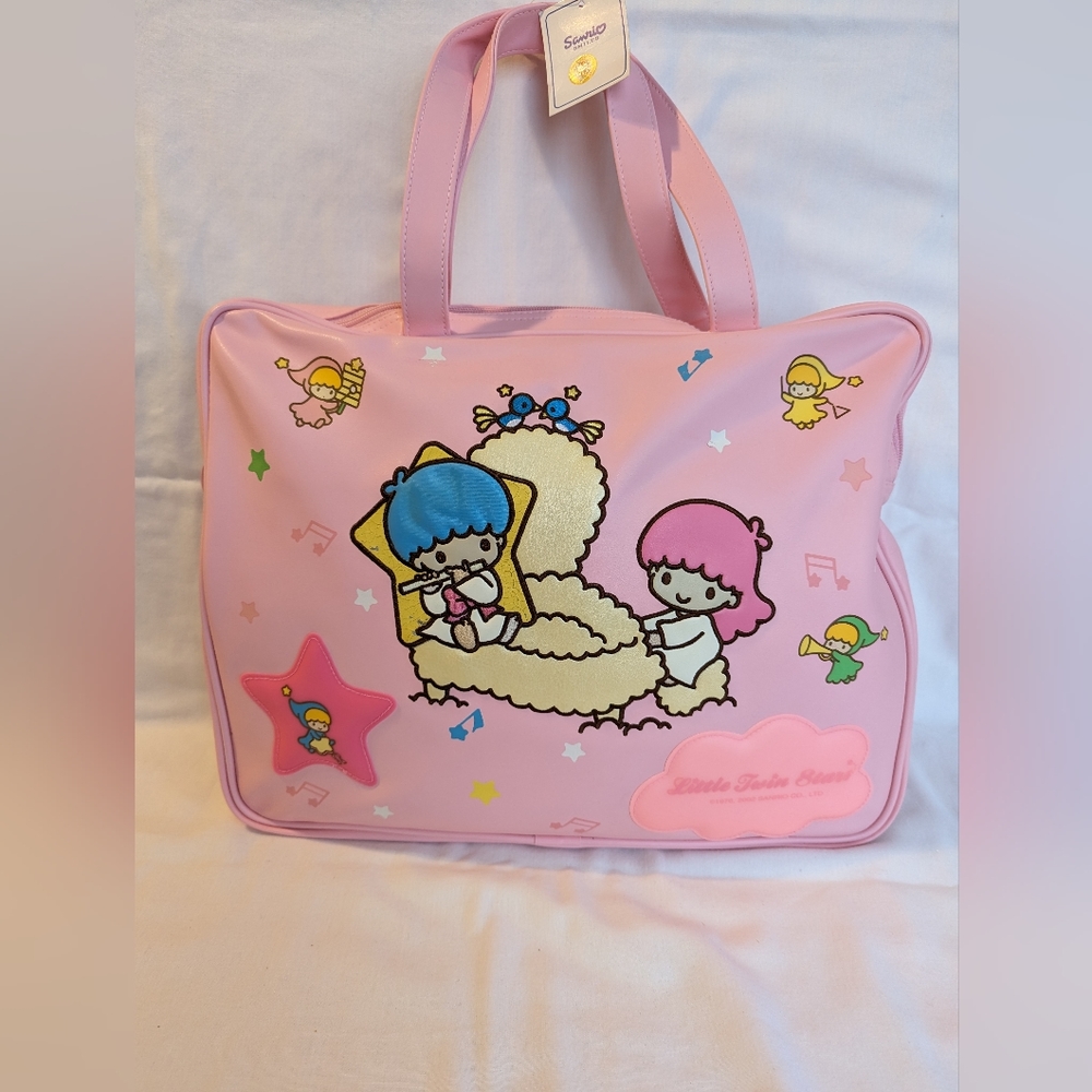 Sanrio Little Twin Stars Vintage Y2K Laptop Travel Weekend Commuter Tote NWT